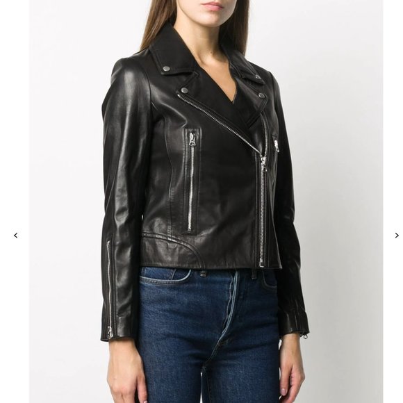 Rag & Bone | Calf Leather Biker Jacket - Picture 3 of 5